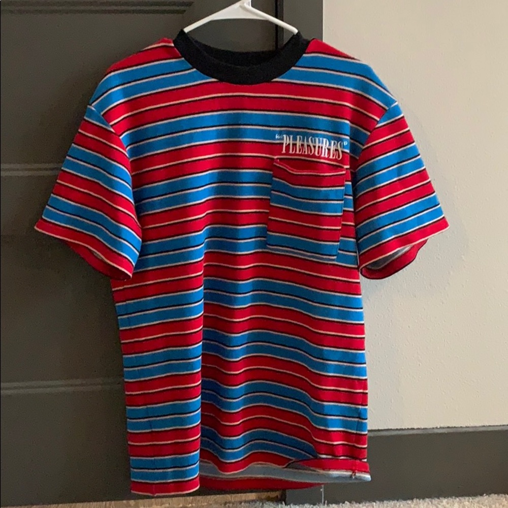 Pleasures Chainsmoke Striped SS T-shirt